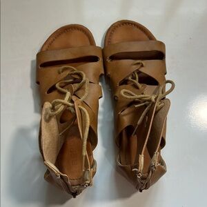 Brown Leather Gladiator Sandals